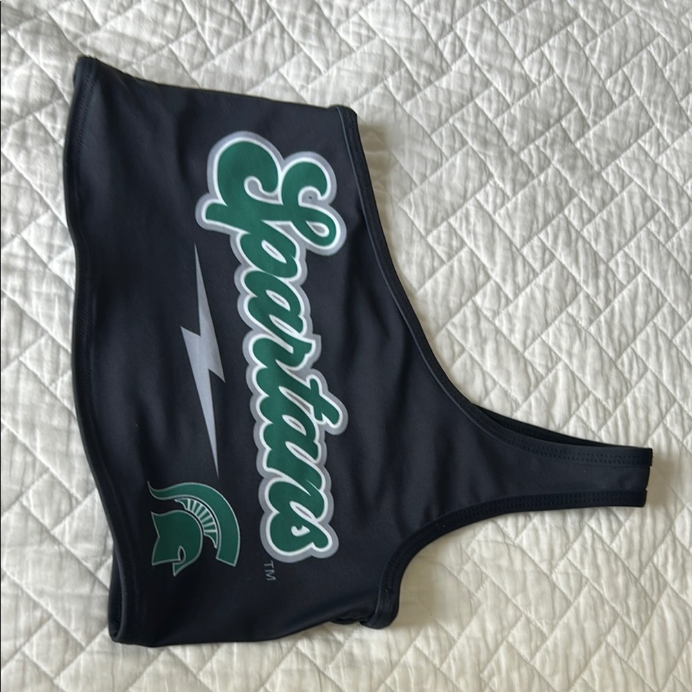 Spartans Black One-Shoulder Tank Top